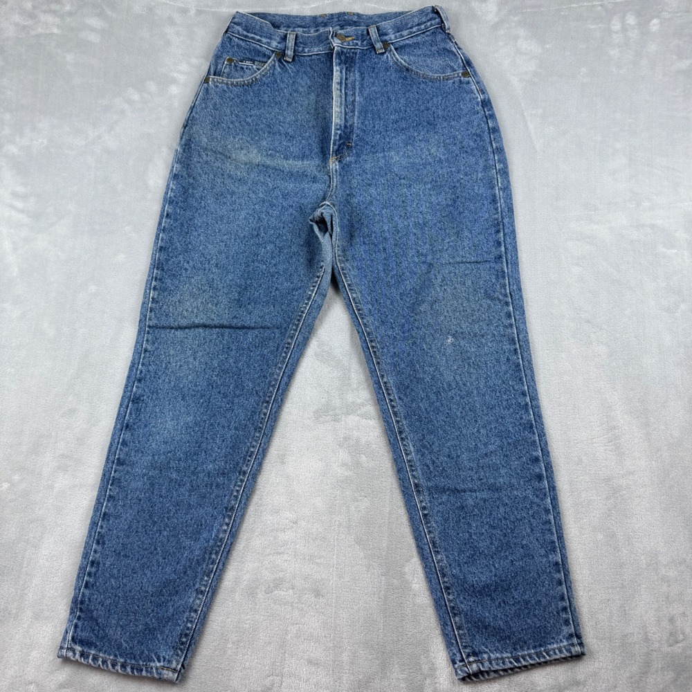 Vintage 80's Made in USA Lee Women's Jeans Straight Leg Medium‎ Wash 12 Petite